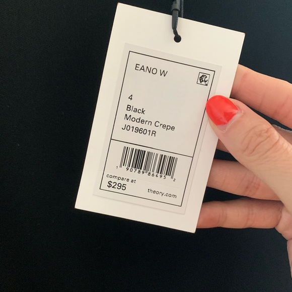 NWT Theory Eano Black Dress Size 4 - Picture 5 of 6